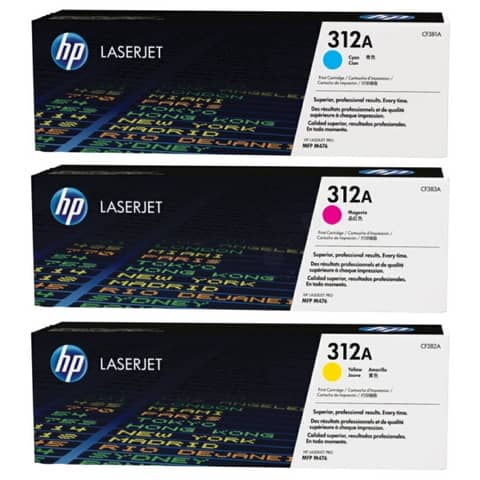 Toner 312A HP ciano+magenta+giallo  Conf. 3 - CF440AM
